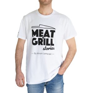 MEAT&GRILL stories T-SHIRT ΛΕΥΚΟ