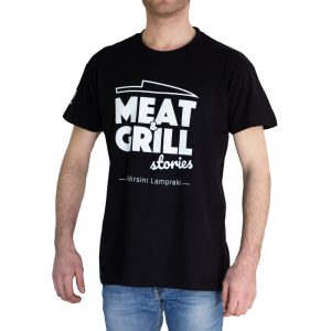 MEAT&GRILL stories T-SHIRT ΜΑΥΡΟ
